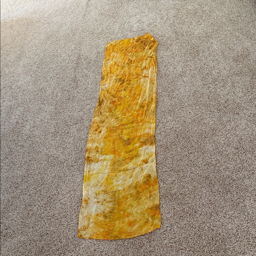 Yellow and Orange Tie-Dye Scarf